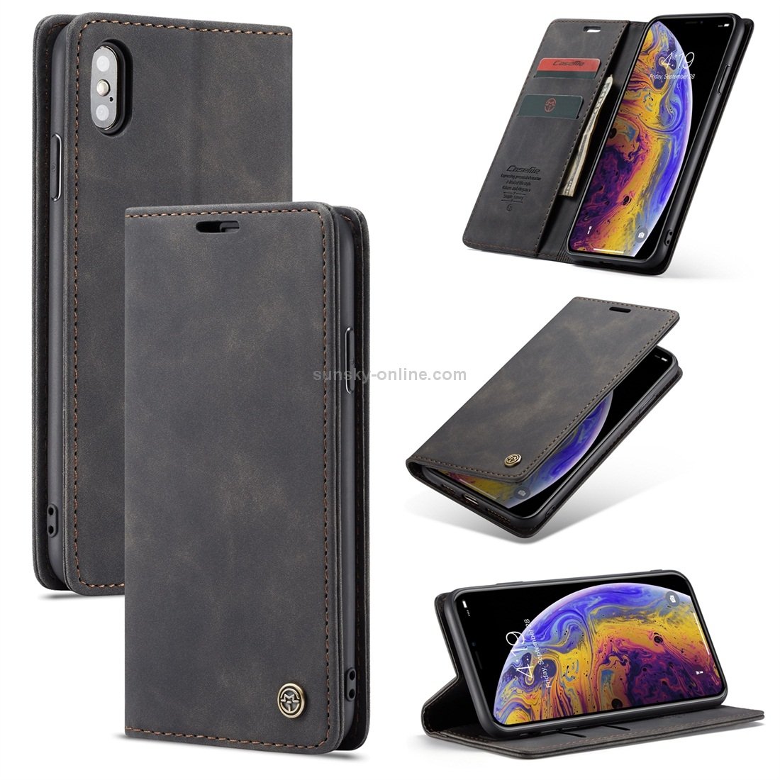 CaseMe Leather Flip Cover for iPhone XR, Xs & Xs Max - Image 2