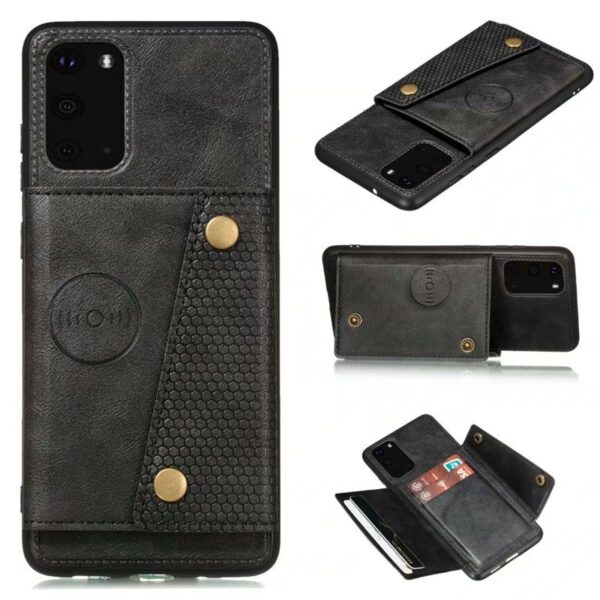 Samsung Galaxy A51 Leather Stand Case +3D Tempered Glass Protector