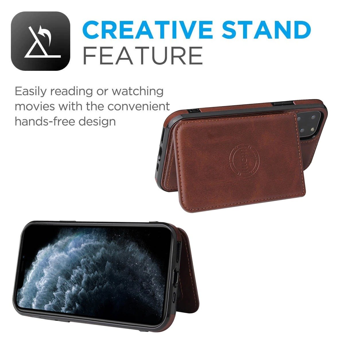 iPhone 12 Series Luxury Leather Wallet Back Cover Case - Image 15