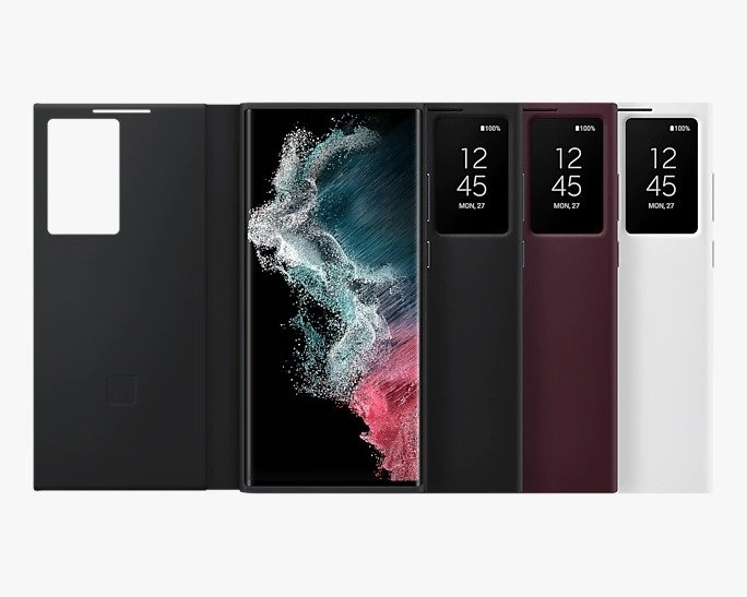 New Design Clearview Smart Case for Samsung Galaxy S22 Ultra with Sensor - Image 6