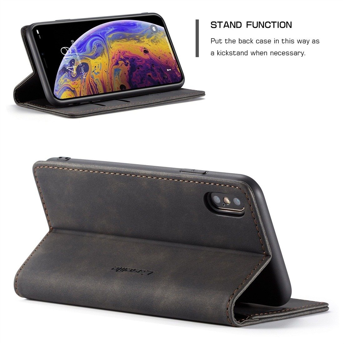 CaseMe Leather Flip Cover for iPhone XR, Xs & Xs Max - Image 6