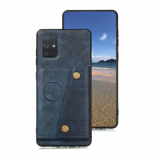 Samsung Galaxy A51 Leather Stand Case +3D Tempered Glass Protector - Image 5