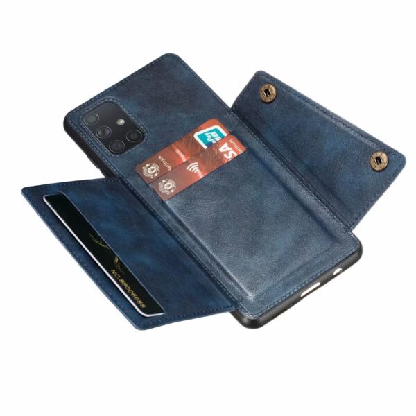 Samsung Galaxy A51 Leather Stand Case +3D Tempered Glass Protector - Image 7