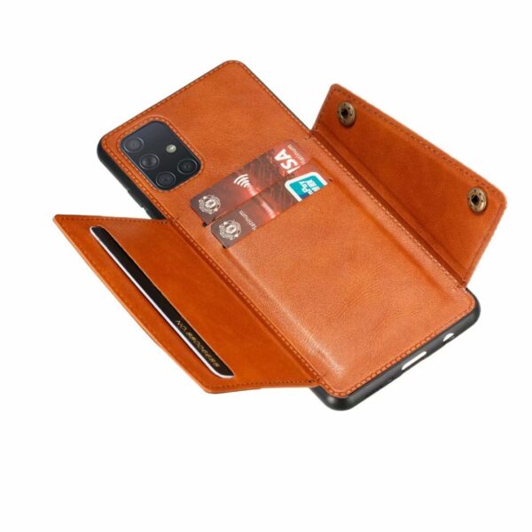 Samsung Galaxy A51 Leather Stand Case +3D Tempered Glass Protector - Image 12