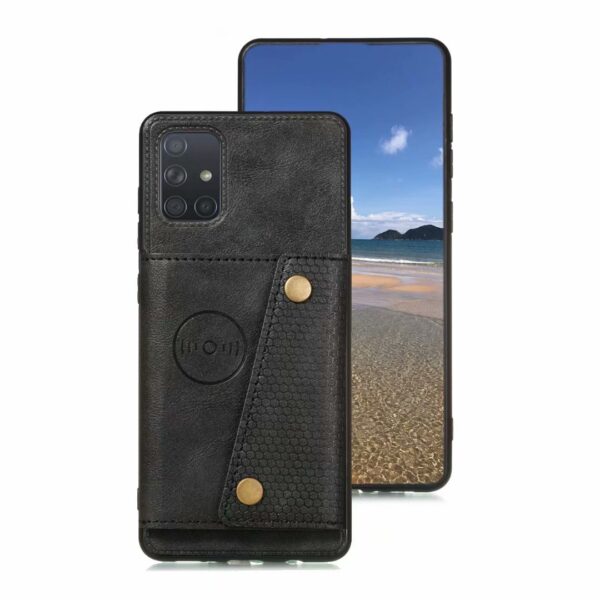 Samsung Galaxy A51 Leather Stand Case +3D Tempered Glass Protector - Image 15