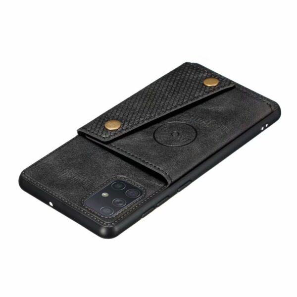 Samsung Galaxy A51 Leather Stand Case +3D Tempered Glass Protector - Image 16